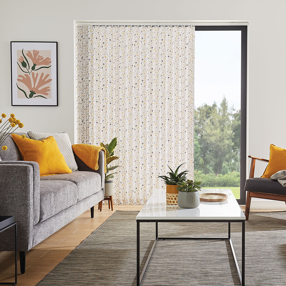 Vertical Cotton Flower Ochre